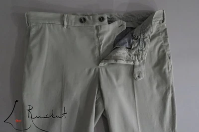 Brunello Cucinelli Italia Modelo-Italiano Fit Piedra Beige Frente Plano Vestido Pantalones 40 Foto 1 de 4