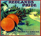 Redlands Pride Orange Citrus Fruit Crate Label Art Print