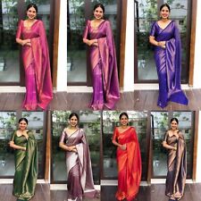 Wedding Party Wear Silk Ethnic Women Sari Jacquard work New Fancy Saree Blouse