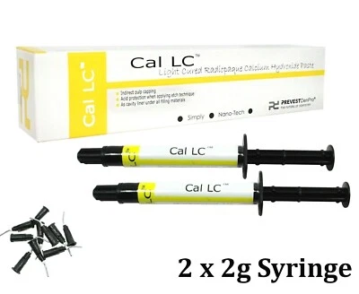 Prevest Denpro Cal LC Light Cure Radiopaque Calcium Hydroxide Paste 2x2gm - Bild 1 von 3