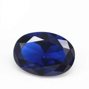 Zafiro sintético ovalado corte fino AAA piedras preciosas sueltas para hacer todo tipo de joyas - Imagen 1 de 24