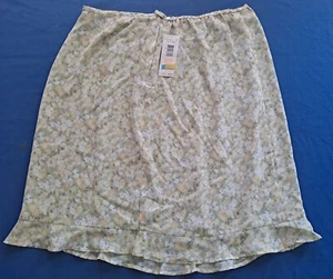 NUOVA gonna donna taglia 20W 20W prima edizione verde giallo bianco floreale lunghezza ginocchio - Foto 1 di 3