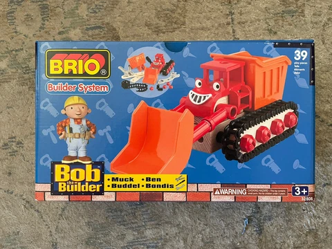 32808 BRIO Wooden Train Builder System Bob the Builder Muck!  NIB! Thomas Cover