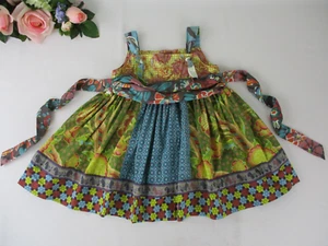 Matilda Jane Girls sz. 2 You & Me Leona Knot Dress Patchwork Floral Scottie Dog - Picture 1 of 16