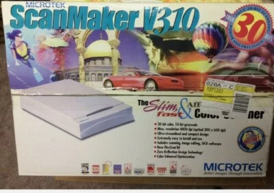 Microtek ScanMaker V310 Flatbed Scanner WIndows - New Open Box - Image 1 of 2