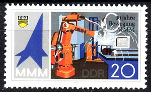 3133 Sello de la RDA RDA año 1987 movimiento MMM tecnología robótica - Imagen 1 de 1