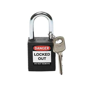Candado Brady Bloqueo Acero 1.75" H x 1.5" W x 0.82" D Negro 99580 - Imagen 1 de 6