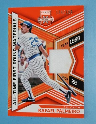 2021 Panini Elite Extra Edition Rafael Palmeiro 124/199 Patch #ATFM-RP - Image 1 of 2