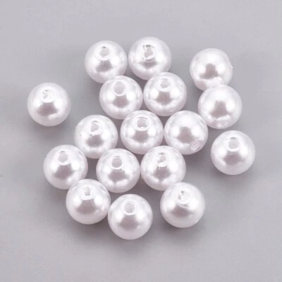 1000 pcs White Tiny Mini 3mm Pearl Acrylic Beads for Embroidery or Jewellery - Image 1 of 4