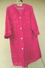 Vtg Appel L Hot Pink Open Knit Cover Up 37 Long Tunic Blouse Mexican Beach Lady