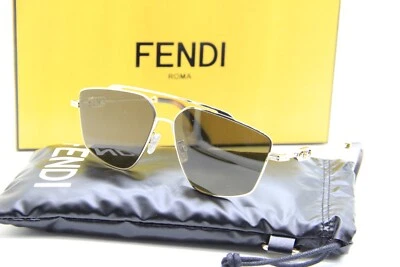 NUEVO FENDI FE 40079U 32E DORADO MARRÓN AUTÉNTICO GAFAS DE SOL CON ESTUCHE 58-13 Foto 1 de 3