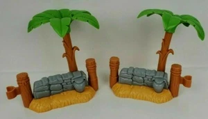 Fisher Price Little People Krippe 2 Zaun Wand Palmen Ersatz EUC - Bild 1 von 2