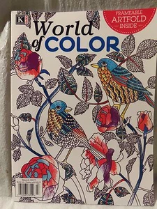 NEW- Kappa World Of Color Adult Coloring Book With Frameable Artfold March 2017 - Picture 1 of 3