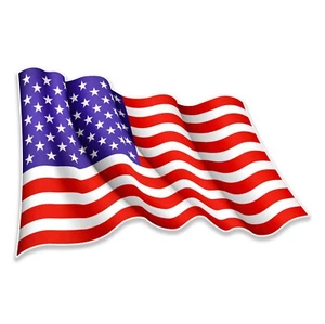 American Flag Magnet Decal Automotive Magnets Wavy US USA for Car Truck Fridge - Picture 1 of 3