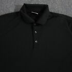 Nike Golf Polo Shirt Mens Large Black Fit-Dry Miller Coors Swoosh Logo Polyester