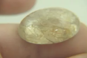 ABERW Natürlicher Brasilianischer Rutilquarz Cabochon Edelstein Lapidar 4724P - Bild 1 von 2