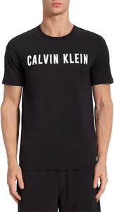Calvin Klein Mens Black Power Lounge Logo Graphic Tee T-Shirt, Large L 8782-8 - Picture 1 of 1