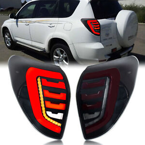 LED Tail Lights for Toyota RAV4 2006-2012 Smoked Sequential Indicator Rear Lamps