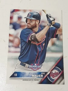 Joe Mauer Minnesota Twins 2016 Topps Opening Day Card #OD-97 - Picture 1 of 2