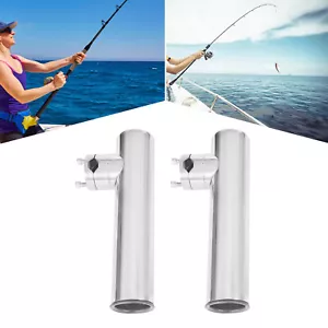 2Stück Edelstahl Bootsrutenhalter Yacht Boot Angelrutenhalter Für 19-25mm Reling - Bild 1 von 18