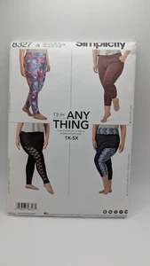 Simplicity 8327 Misses' Plus Size Leggings Pattern Sizes 1X-5X - Picture 1 of 2
