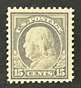 Travelstamps: 1917 US Stamps Scott #514 - 15c Franklin Mint MOGH - Picture 1 of 5