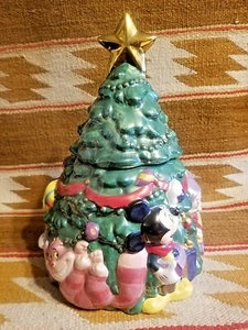 🔥 RARE SWEET DISNEY MICKEY & FRIENDS CHRISTMAS TREE COOKIE JAR LIMITED EDITION - Picture 1 of 11