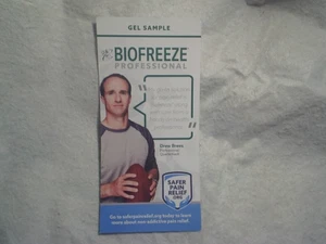 2017 DREW BREES BIOFREEZE AD FLYER WITH SAMPLE,New Orleans Saints QB,purdue,HOF - Picture 1 of 3