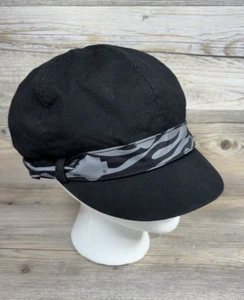Harley Davidson Newsboy Fitted Cap Women's Black Size Medium - Picture 1 of 13