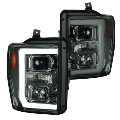 Fit 2008-2010 Ford F250 F350 F450 Super duty Smoke LED Bar Projector Headlights Foto 1 de 4