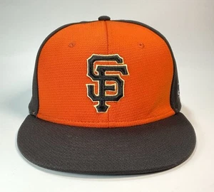 Cappello San Francisco Giants berretto cinturino schiena nero arancione logo tinta unita regolabile adulto - Foto 1 di 6