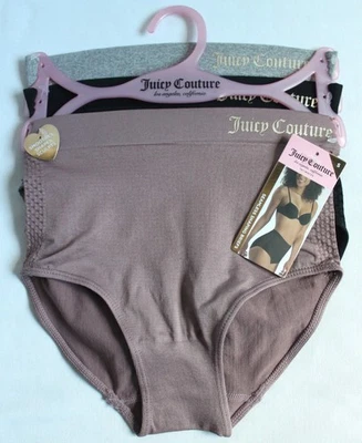 Cuecas modeladoras sem costura Juicy Couture femininas pacote com 3 JC7052 - Imagem 1 de 3