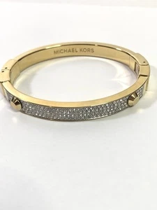 Michael Kors Gold Tone Bangle Bracelet 6.7 - Picture 1 of 7