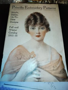 Priscilla Embroidery Patterns Magazine Fall And Winter Catalog 1915-16 - Picture 1 of 9