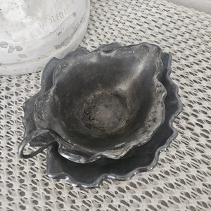 Antique E & G Webster Quadruple Silver-plated Creamer & Plat Spider Web Hallmark - Picture 1 of 8