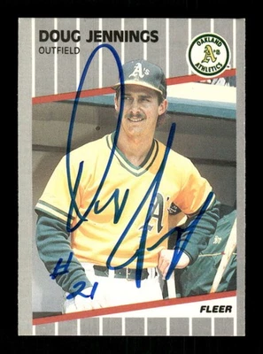 1989 Fleer 14 Doug Jennings signed auto autograph  jersey # MZ BXCP59 - Image 1 of 2