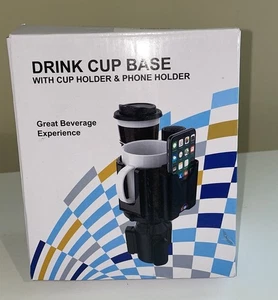 2 In 1 Car Cup Holder Expander Adjustable Base with Phone Holder Mount for Drink - Bild 1 von 4