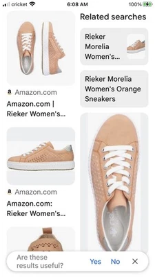 Rieker Morelia  Women's Sneakers Size 41  US 9.5  Corral Leather Flats - Image 1 of 2