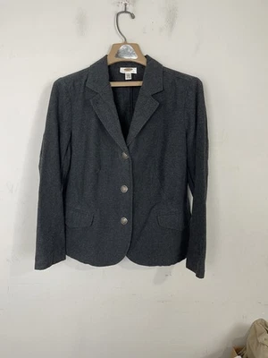 Talbots Womens Blazer Jacket 12W Petite Gray Academia School Preppy Fall Rustic - Image 1 of 4