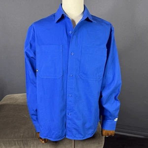 Nike SB blau lockere Passform Knopfleiste Langarm gewebt Skate Top Größe M neu ohne Etikett - Bild 1 von 12