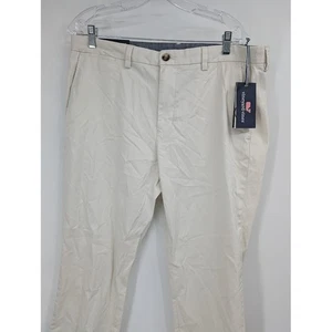 Pantalones Vineyard Vines para hombre 36x30 Breaker Performance Slash bolsillo crema nuevos con etiquetas - Imagen 1 de 7