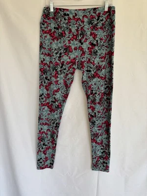 LulaRoe Mickey & Minnie Mouse TC Leggings Woman’s Blue Pink Colors Floral - Image 1 of 4