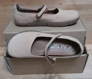 KALSO: Earth DASH Mary Jane Damen-Freizeitschuh Leder NATURERDE 7 NEU  - Bild 1 von 5