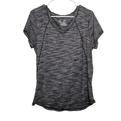 Camiseta Xersion Para Mujer Grande Brezo Cuello en V Manga Corta Rendimiento Activo Top Foto 1 de 4