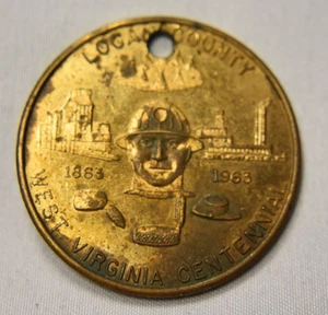 1963 Logan County West Virginia Centennial Souvenir Coin - Picture 1 of 3