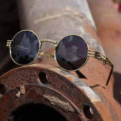 Elegante y Genial, Vintage Redondo John Lennon Gafas de Sol Hombres Mujeres EE. UU. UV400 Lentejas Nuevas Foto 1 de 4