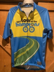 Tour Of The Hamptons 2017 Bike Cycling Shirt Jersey Short Sleeve Size Women’s L - Picture 1 of 5