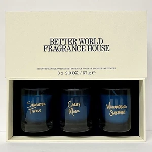 Better World Fragrance House Scented Candle Votive Set of 3 - 2oz - BRAND NEW - Picture 1 of 2