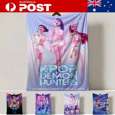 Kpop Demon Hunters Soft Fleece Blanket Throw Cozy Nap & Travel Blanket Xmas Gift - image 1 of 4
