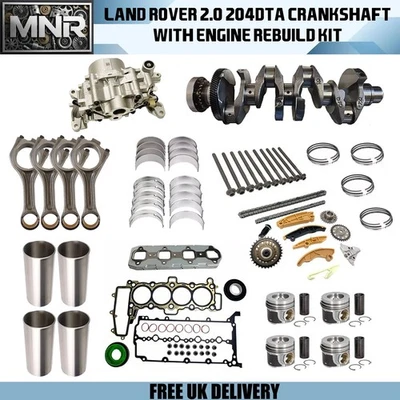 LAND ROVER JAGUAR 204DTA 2.0D CRANKSHAFT W/GEAR + ENGINE REBUILD KIT NEW! - Image 1 of 4